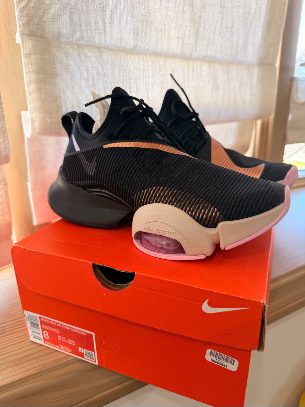 Nike Black Athletic Shoes with Copper Swoosh - Picture 2 of 4